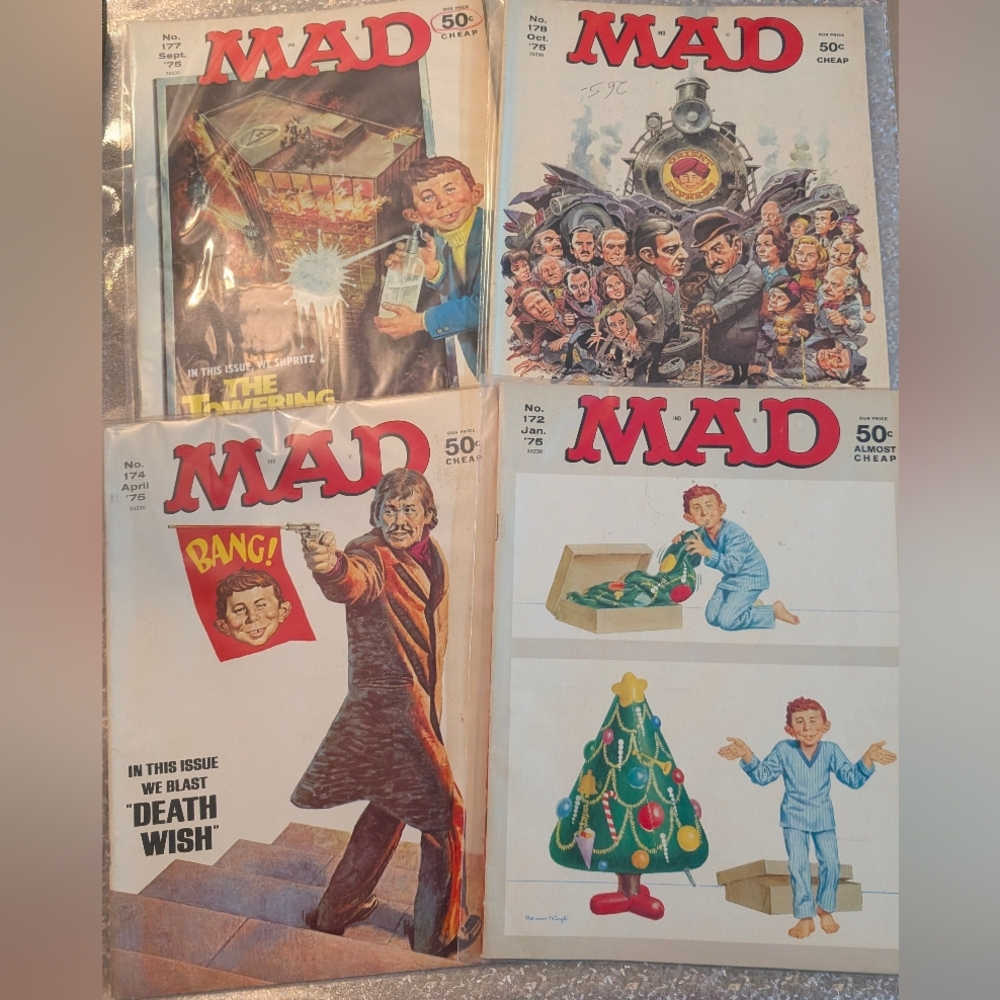 Magazine Vintage Comic Cover Wall Art - Red and White